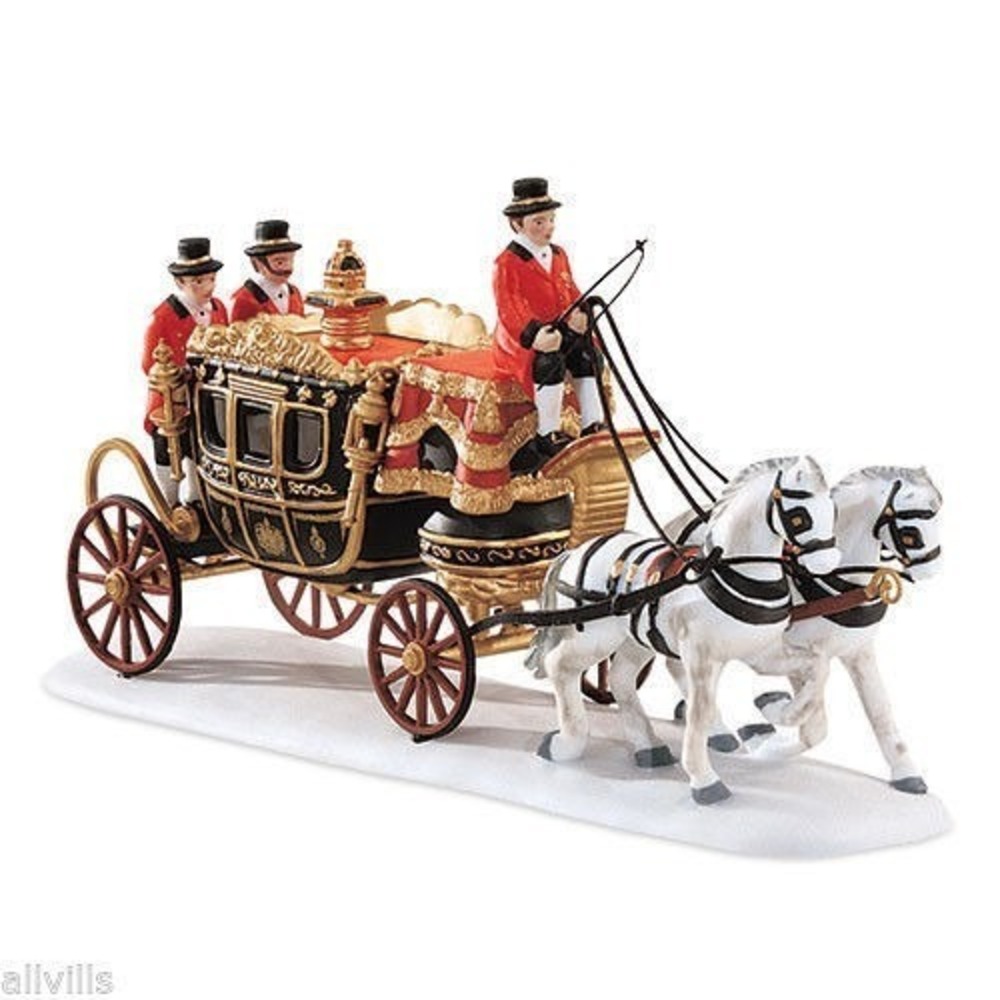 DEPT 56 HERITAGE VILLAGE COLLECTION THE QUEEN'S PARLIMENTARY COACH - RETIRED‎